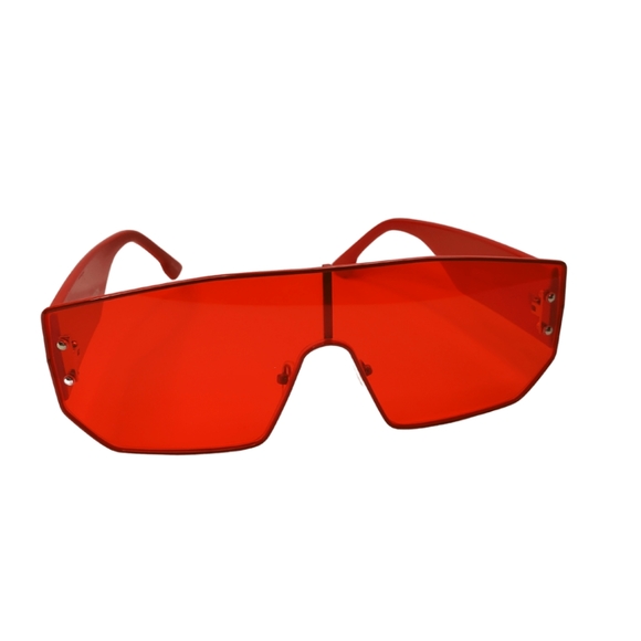 Accessories - Large Frame Fashion Sunglasses | Red